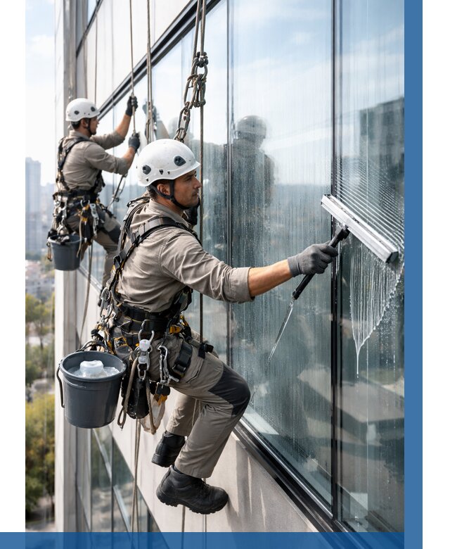 Мойка окон альпинистами в Удомле от 4675 р. | ВЫСОТНИК-Дмл