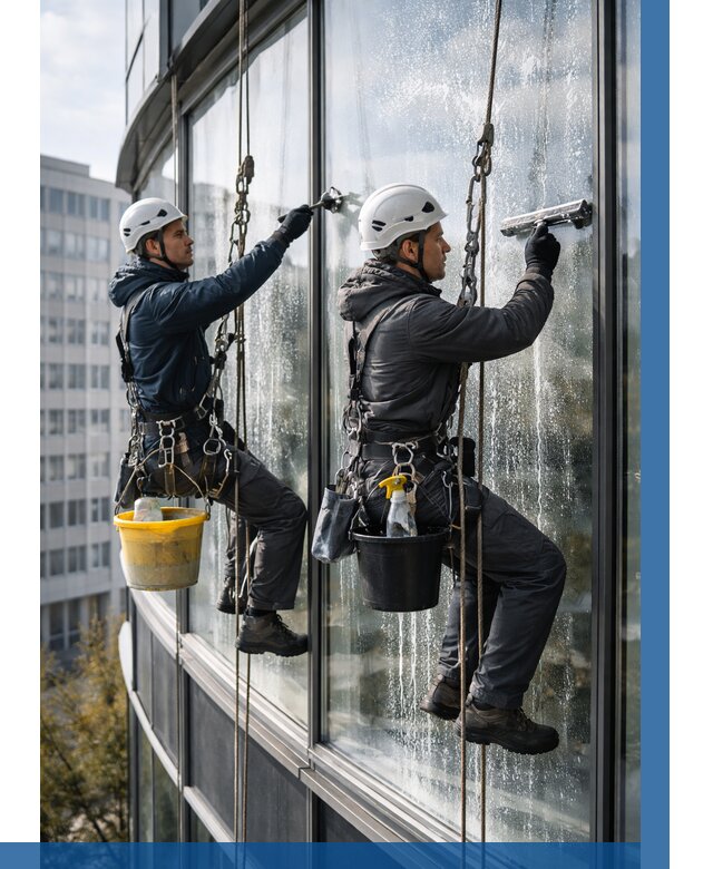 Мойка панорамных окон в Удомле от 364 р. заказать у ВЫСОТНИК-Дмл