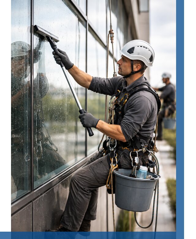 Мойка стеклянных фасадов в Удомле от 208 р. | ВЫСОТНИК-Дмл