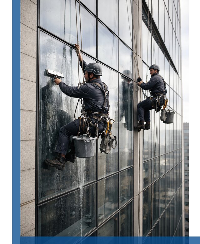 Профессиональная мойка стеклянных фасадов зданий в Удомле