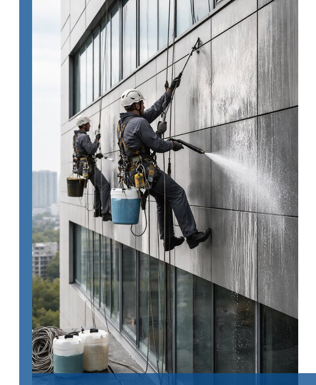 Профессиональная мойка вентилируемых фасадов в Удомле