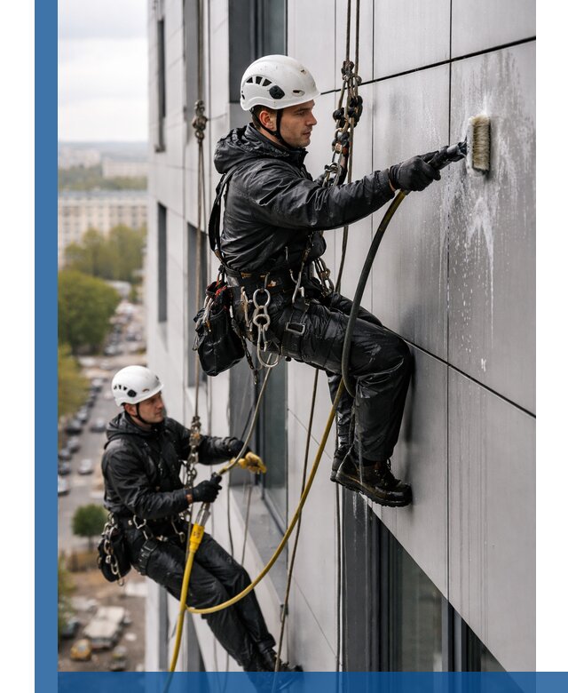 Профессиональная мойка фасада из композита в Удомле