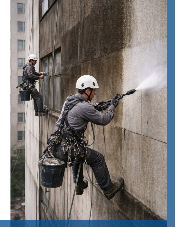 Очистка фасада от копоти в Удомле от 260 р. | ВЫСОТНИК-Дмл