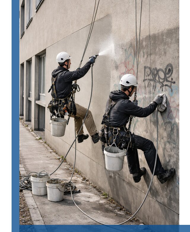 Антиграффити покрытие фасада с защитой от надписей в Удомле