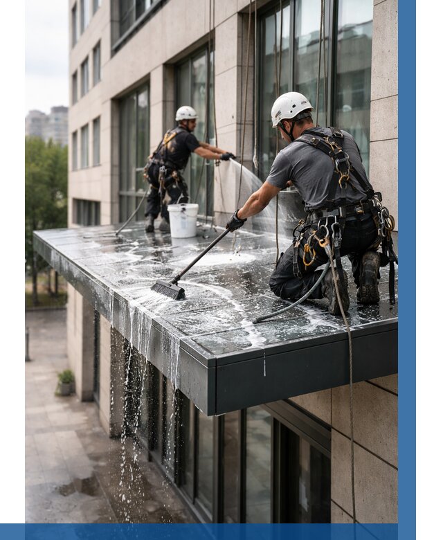 Мойка козырьков и навесов в Удомле от 3636 р. | ВЫСОТНИК-Дмл