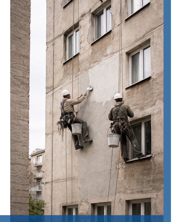 Косметический ремонт фасада в Удомле от 1143 р. | ВЫСОТНИК-Дмл