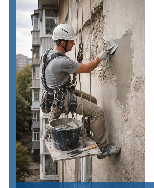 Восстановление фасадной штукатурки в Удомле с гарантией качества