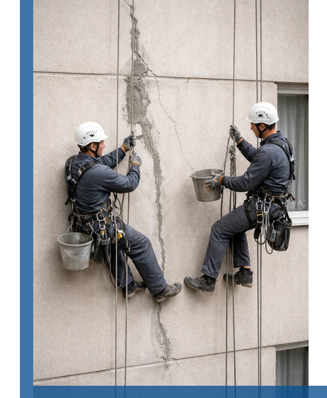 Заделка трещин на фасаде в Удомле с гарантийным ремонтом