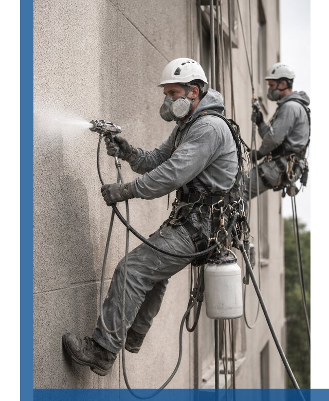 Безвоздушная покраска фасадов зданий в Удомле профессионально