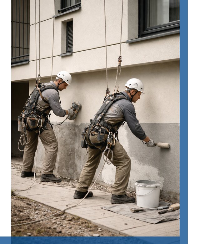 Окраска цоколя здания в Удомле от 468 р. под ключ | ВЫСОТНИК-Дмл