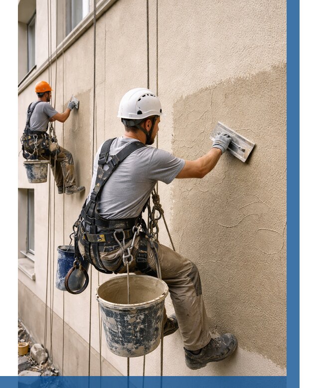 Декоративная штукатурка фасада в Удомле от 1247 р. | ВЫСОТНИК-Дмл