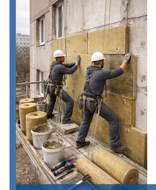 Утепление фасада минватой в Удомле под ключ с гарантией