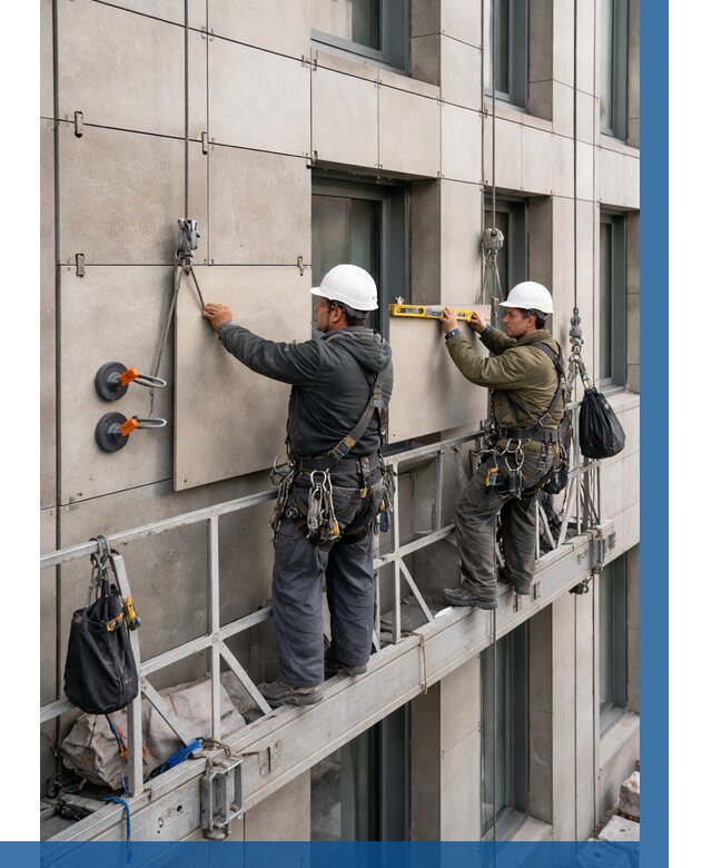 Монтаж керамогранита на фасад в Удомле от 2597 р. | ВЫСОТНИК-Дмл