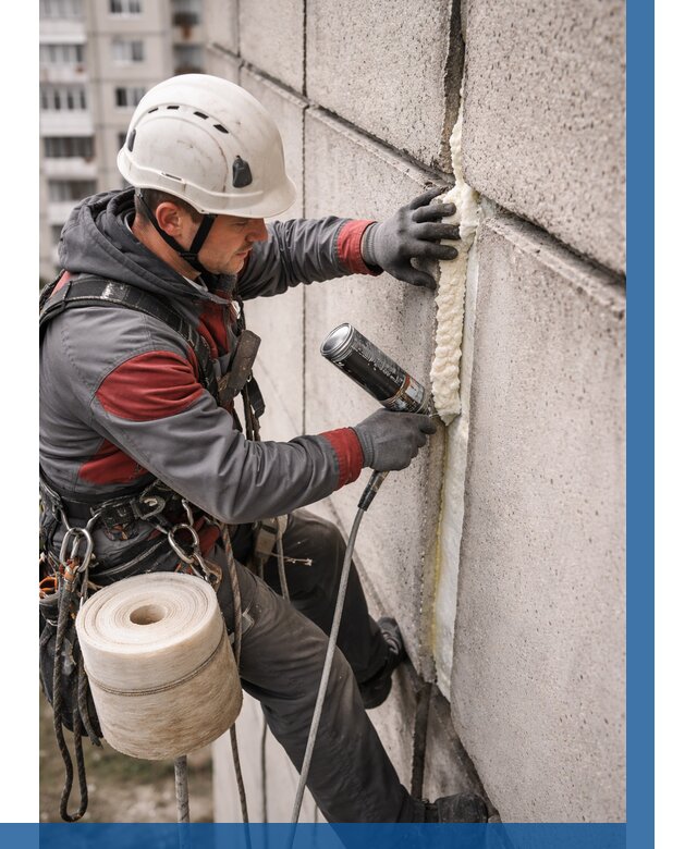 Утепление межпанельных швов в Удомле от 727 р. | ВЫСОТНИК-Дмл