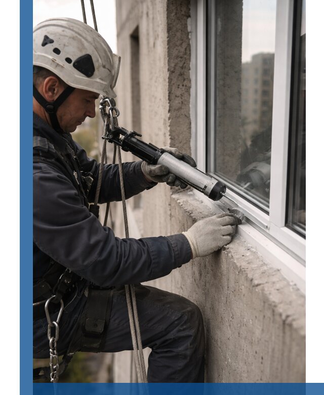 Герметизация оконных швов снаружи в Удомле профессионально