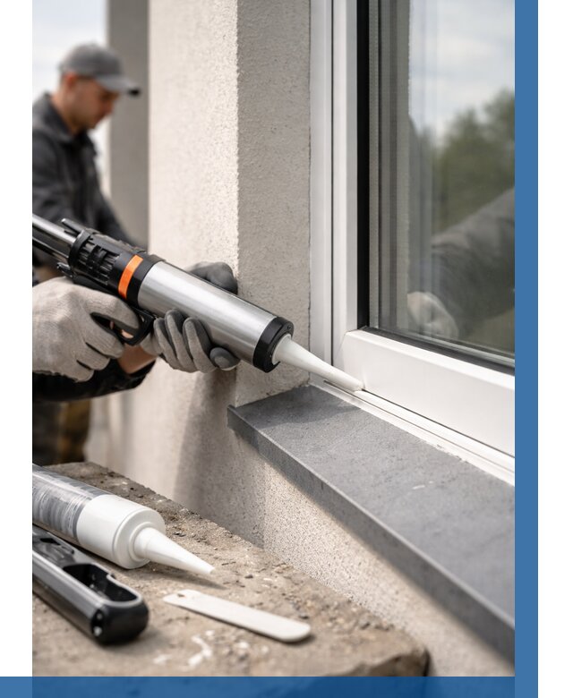 Герметизация монтажных швов окон в Удомле от 675 р. | ВЫСОТНИК-Дмл