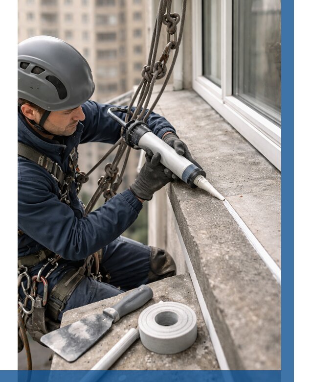 Герметизация балконного козырька в Удомле от 4675 р. | ВЫСОТНИК-Дмл