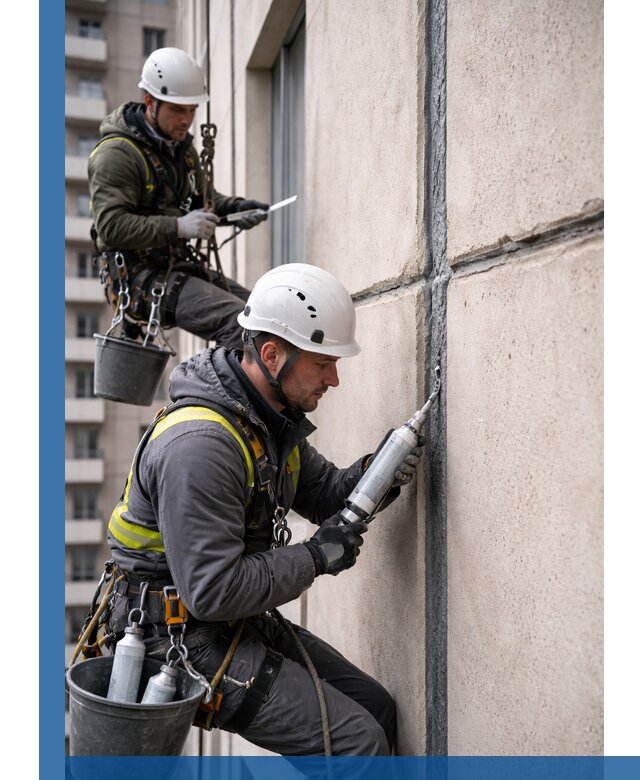 Герметизация деформационных швов фасада в Удомле качественно