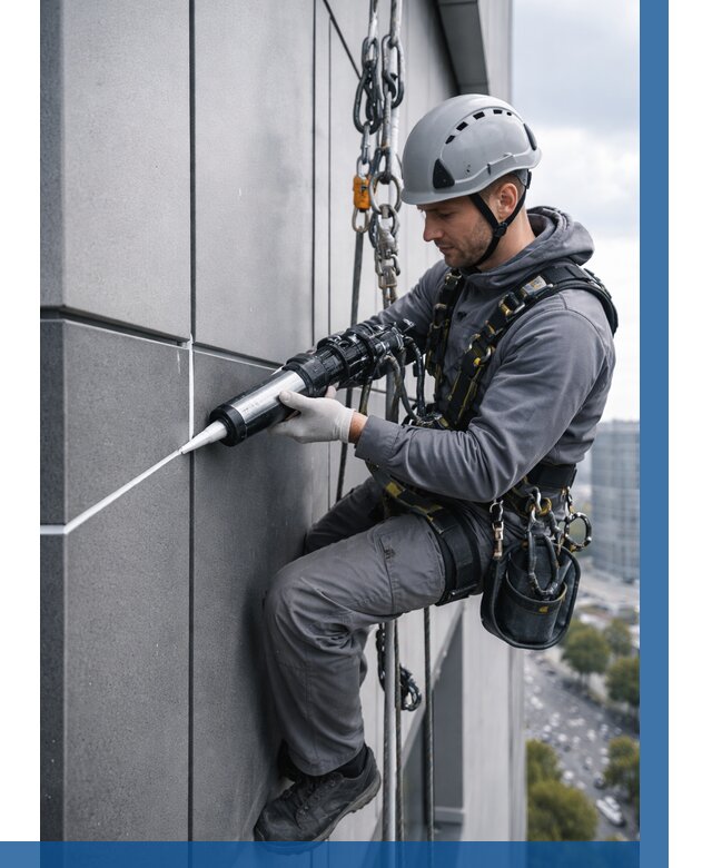 Герметизация стыков фасадных панелей в Удомле от 6753 р.| ВЫСОТНИК-Дмл