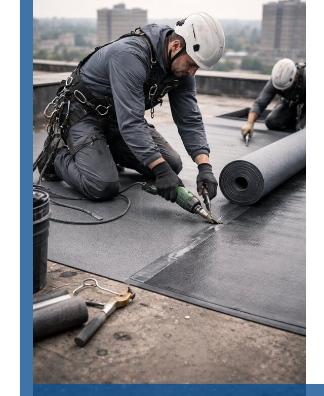 Ремонт мягкой кровли в Удомле с выездом промальпинистов