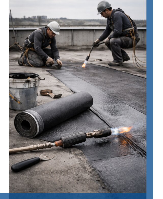 Ремонт рулонной кровли в Удомле от 675 р. | ВЫСОТНИК-Дмл