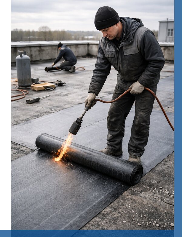 Ремонт наплавляемой кровли в Удомле от 727 р. | ВЫСОТНИК-Дмл