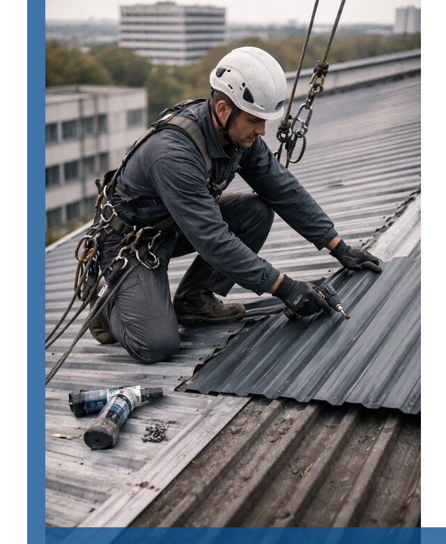 Ремонт профнастила на кровле в Удомле, работы под ключ