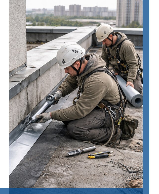 Ремонт кровельных примыканий в Удомле от 1247 р. | ВЫСОТНИК-Дмл