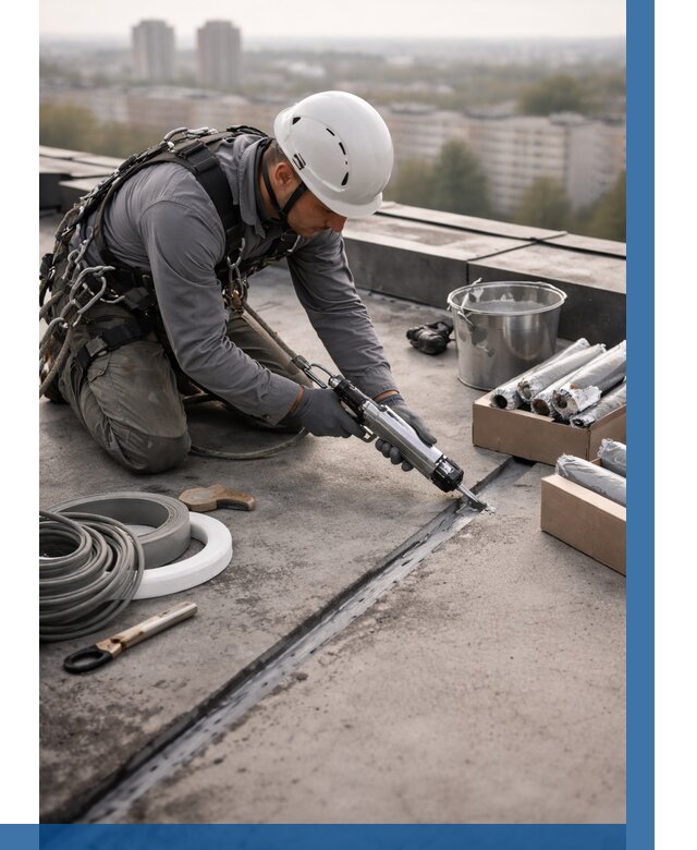 Герметизация швов кровли в Удомле от 468 р./м2 | ВЫСОТНИК-Дмл