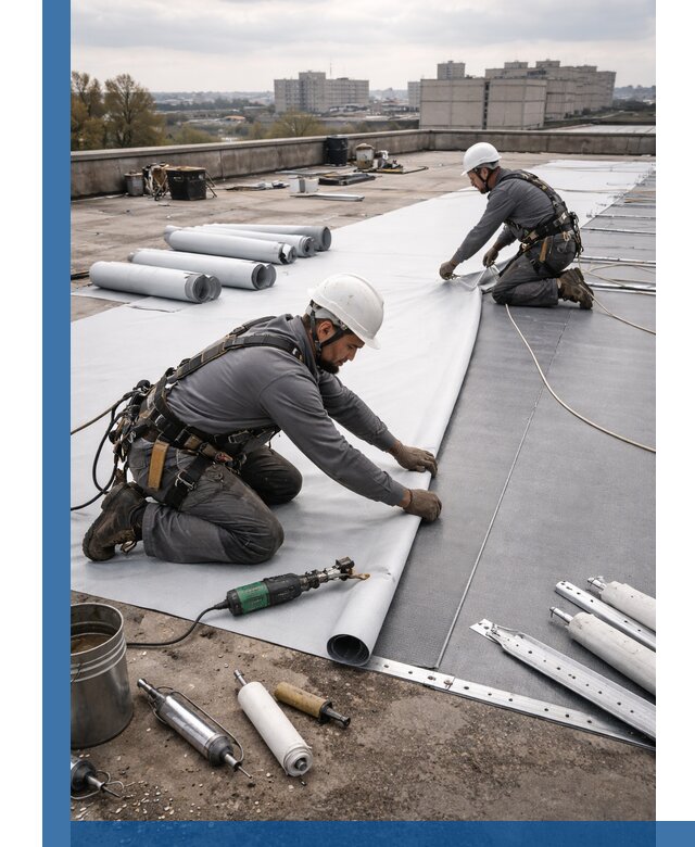 Монтаж мембранной кровли в Удомле для промышленных зданий