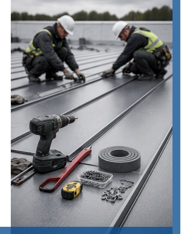 Монтаж фальцевой кровли в Удомле от 1870 р. | ВЫСОТНИК-Дмл