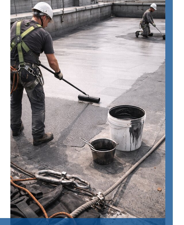 Гидроизоляция кровли жидкой резиной в Удомле от 519 р. | ВЫСОТНИК-Дмл