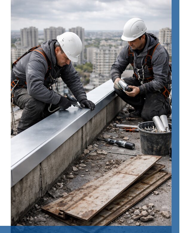 Замена парапетных крышек под ключ в Удомле от 1247 р. | ВЫСОТНИК-Дмл