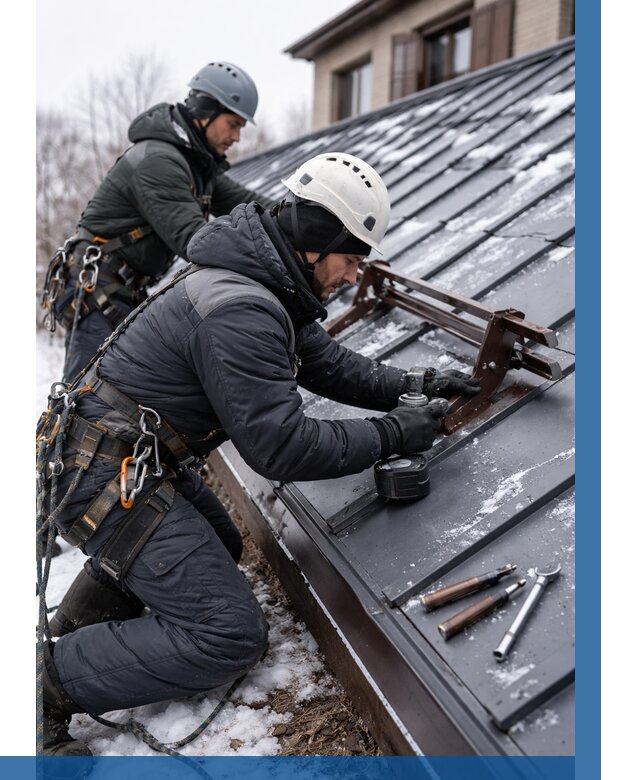 Монтаж снегозадержателей в Удомле от 468 р. | ВЫСОТНИК-Дмл