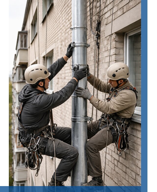 Замена водосточных труб в Удомле от 6753 р. | ВЫСОТНИК-Дмл