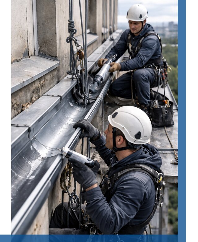 Ремонт водосточных желобов в Удомле от 6753 р. | ВЫСОТНИК-Дмл