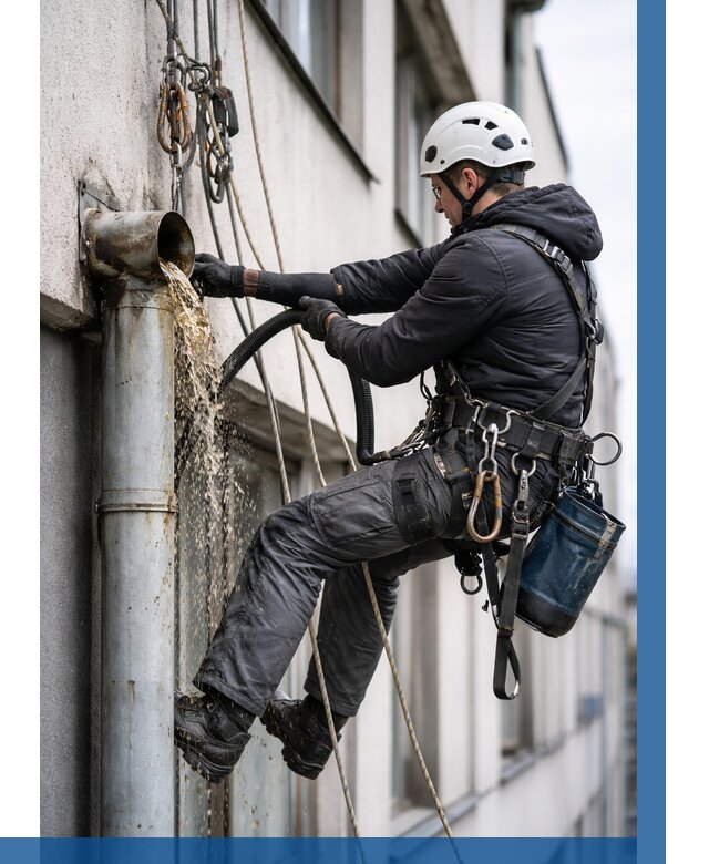 Прочистка водосточных труб в Удомле от 3636 р. | ВЫСОТНИК-Дмл