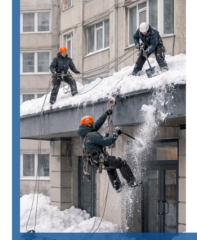 Безопасная очистка навесов от снега в Удомле круглогодично