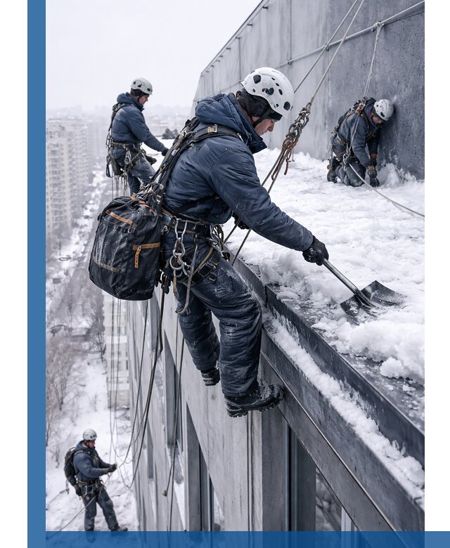 Абонентское обслуживание кровли зимой в Удомле регулярный уход