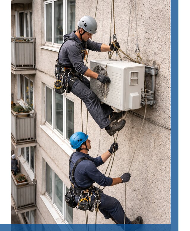 Перенос внешнего блока кондиционера в Удомле от 9350 р.| ВЫСОТНИК-Дмл