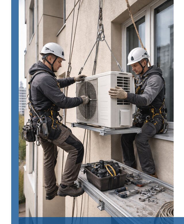 Перенос внешнего блока кондиционера в Удомле с монтажом и крепежом