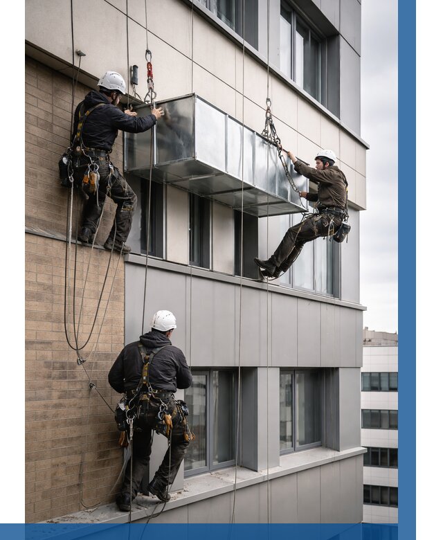 Монтаж воздуховодов на фасаде в Удомле от 1558 р. | ВЫСОТНИК-Дмл