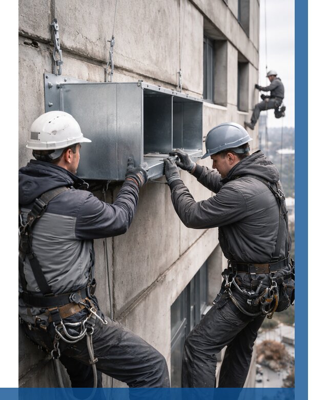 Монтаж вентиляционных коробов в Удомле от 3117 р. | ВЫСОТНИК-Дмл