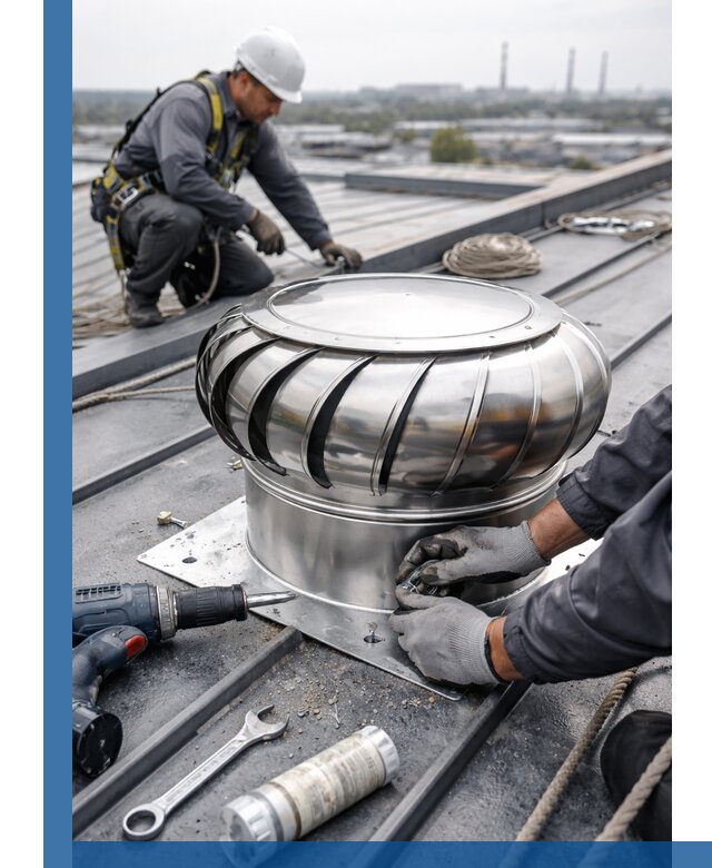 Установка дефлекторов на кровле в Удомле профессионально