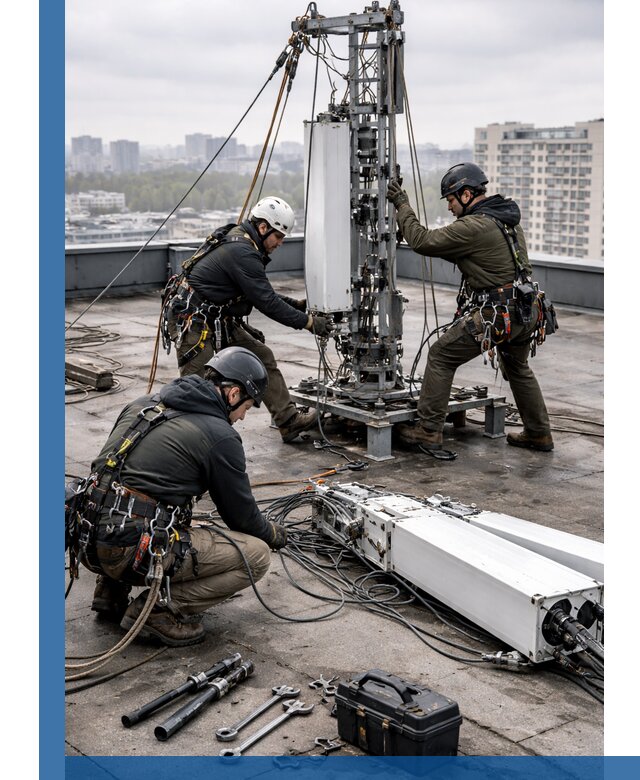 Демонтаж антенн на крыше зданий в Удомле с гарантией