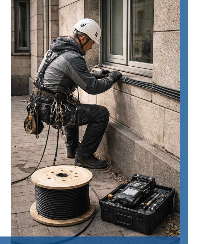 Прокладка оптоволоконного кабеля в Удомле от 831 р. | ВЫСОТНИК-Дмл