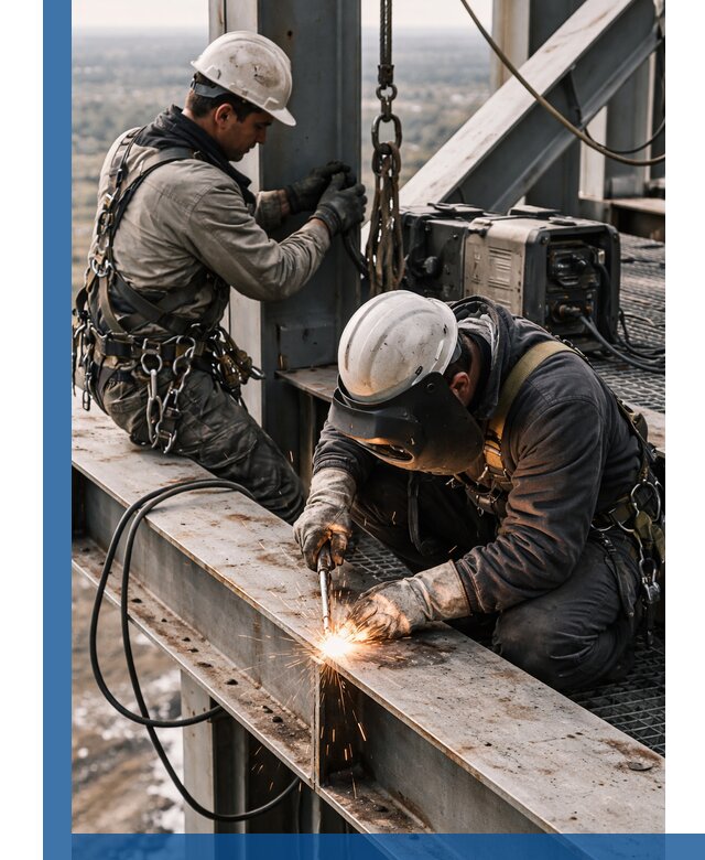 Высотные сварочные работы в Удомле для промышленных объектов