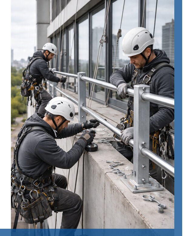 Монтаж ограждений на высоте в Удомле, от 1247 р. | ВЫСОТНИК-Дмл