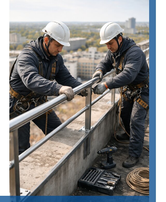 Монтаж перил на высоте в Удомле от 2597 р. | ВЫСОТНИК-Дмл