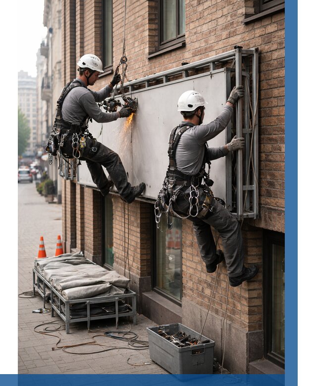 Демонтаж рекламной вывески в Удомле от 6753 р. | ВЫСОТНИК-Дмл